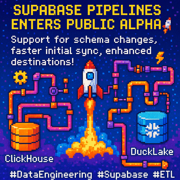 Supabase Pipelines Public Alpha: Enhancing Data Integration